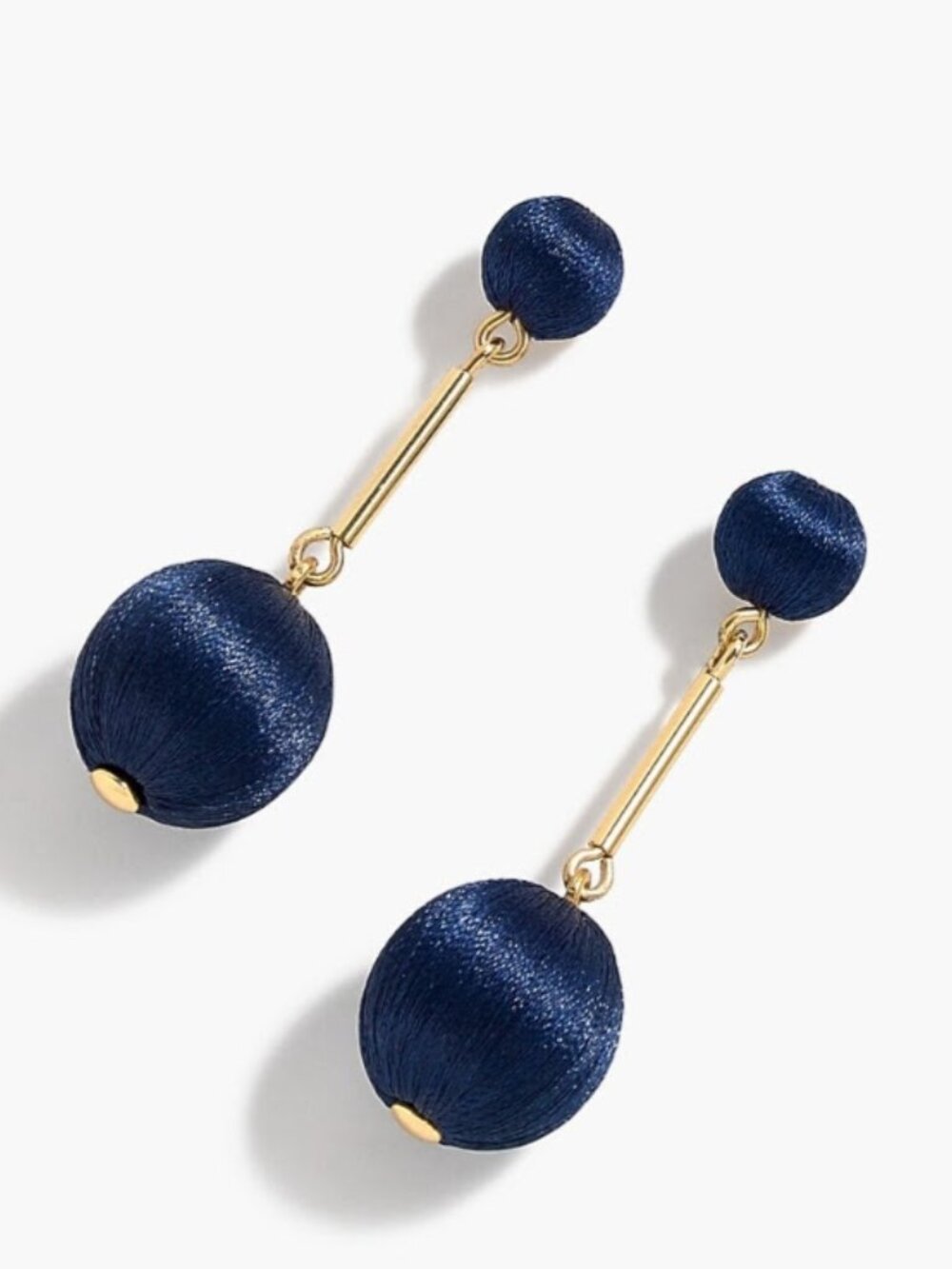 J. Crew Thread ball drop earrings